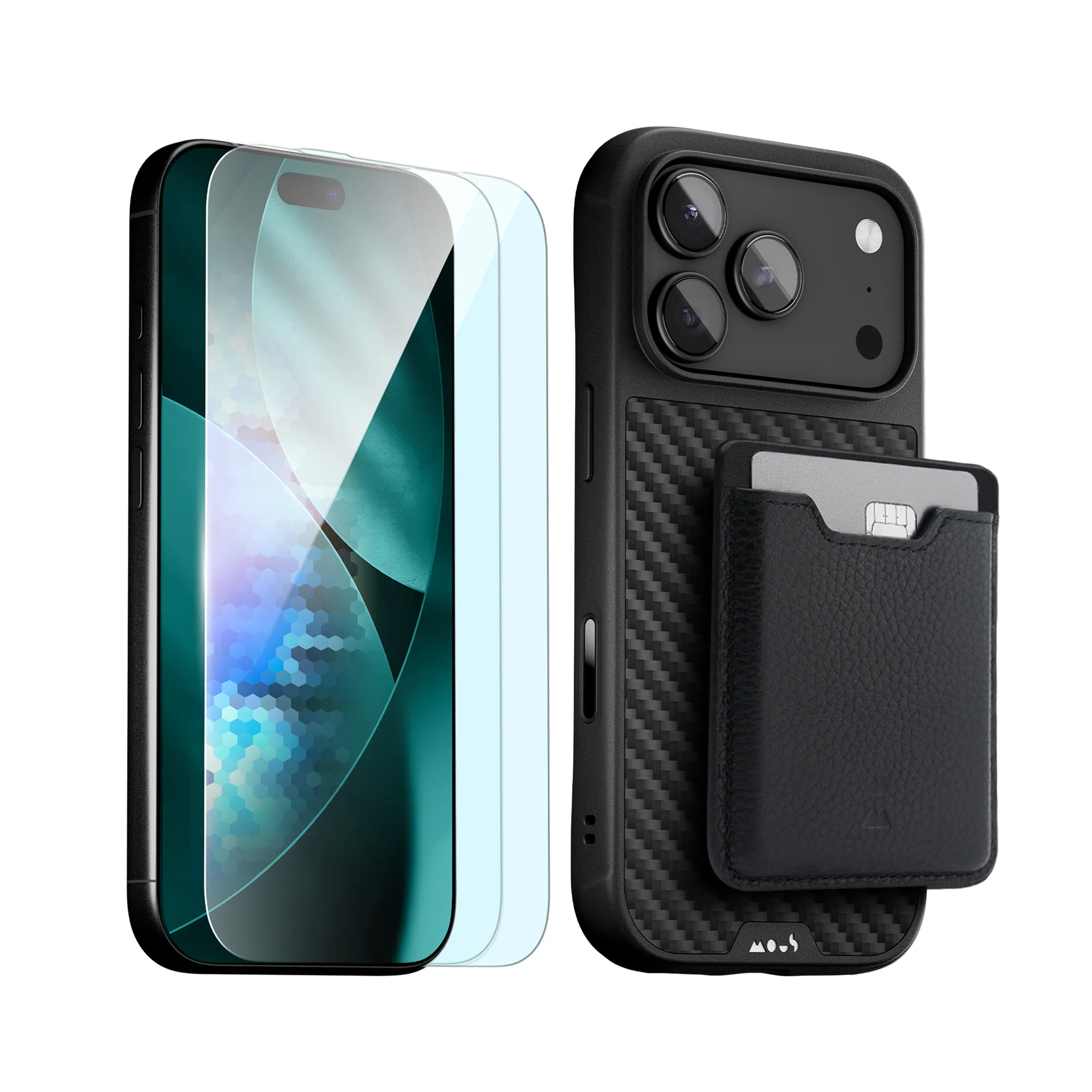 Aramid Fibre Protective Case, Screen Protector and Card Wallet - Apple Starter Kit - Image 2